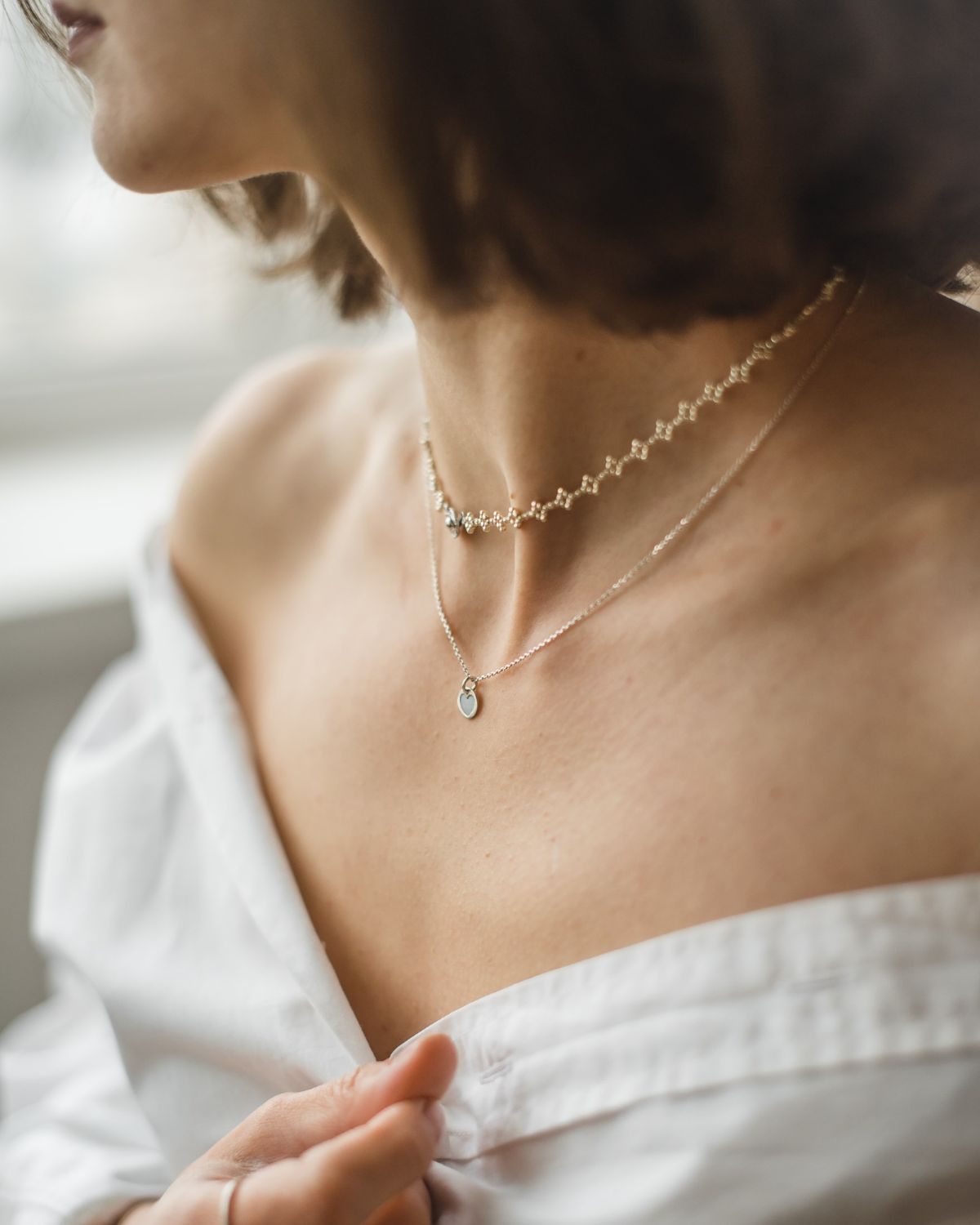 Dây Chuyền Bạc Nữ Đơn Giản