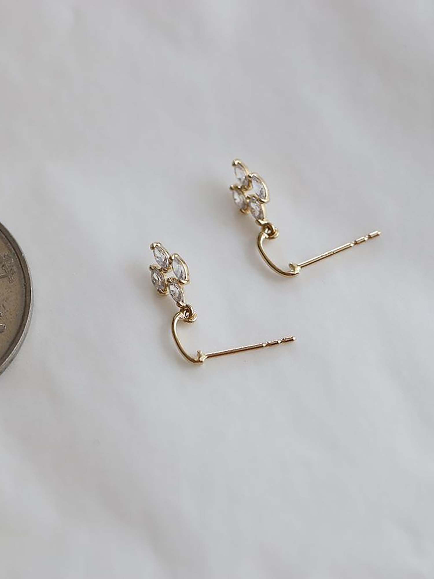 bông tai mạ vàng 14k